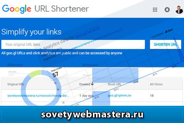 Как сократить ссылку в новом интерфейсе от Google Как сократить ссылку в новом интерфейсе от Google